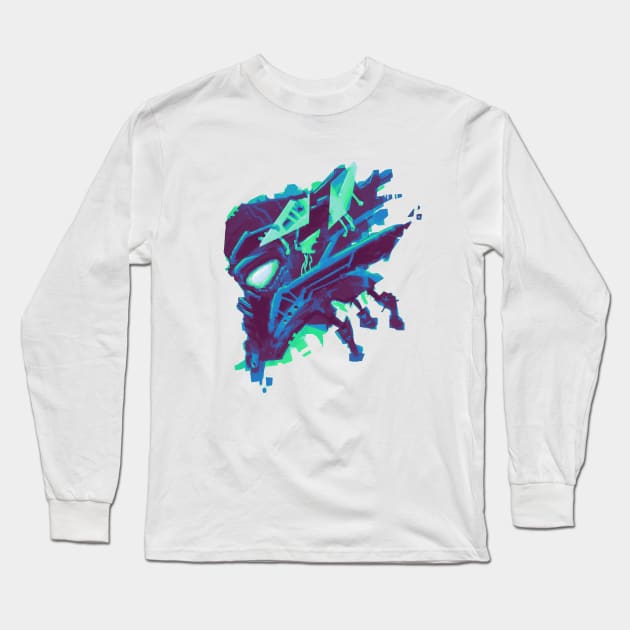 Biomech Mask Long Sleeve T-Shirt by dlikt